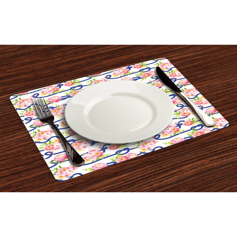 Polyester Floral Rectangle Placemat