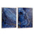 Marbled Blue Art Panels: Unique 30.5" x 40"