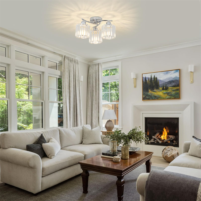 Semi Flush Mount, Silver
