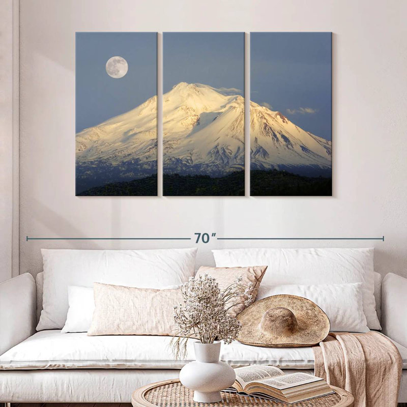 Alvord Mont Shasta nuit de lune, H 32 po x l 50 po