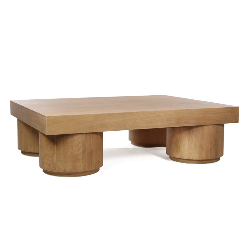 Solid Wood Cocktail Table, 17" H x 60" L x 48" W