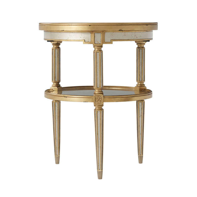 Eglomisé Glass End Table