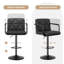 Upholstered Adjustable Height Counter Stool with Metal Frame-1505526063