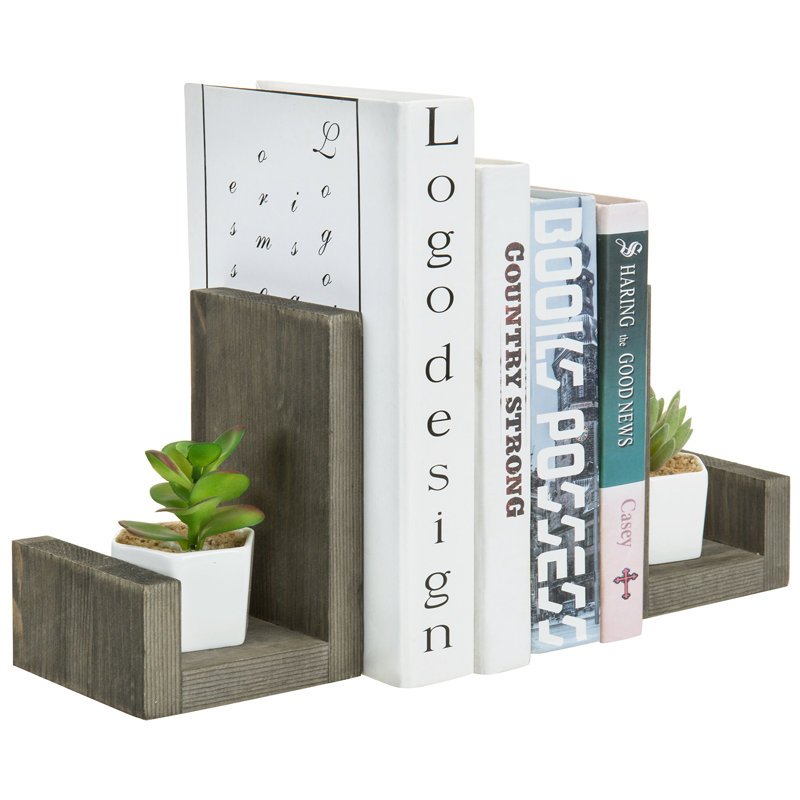Wood Non-Skid Bookends
