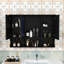 Armoire de toilette murale avec rangement ouvert et tablettes réglables-1927360932