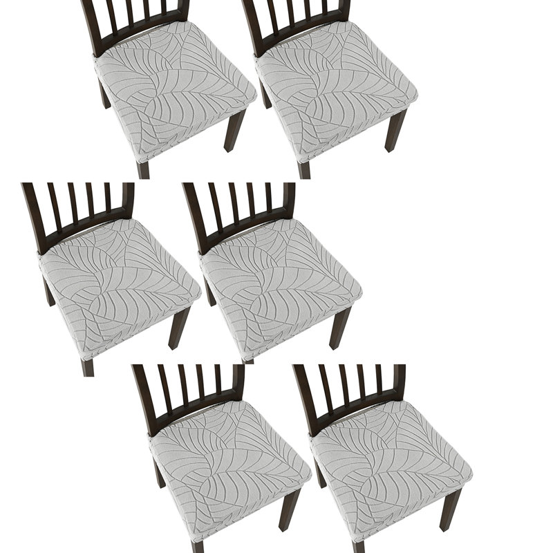 Housses de siège pour chaise de salle à manger Housses de siège de cuisine, 6 pièces GRIS CLAIR, Gris clair