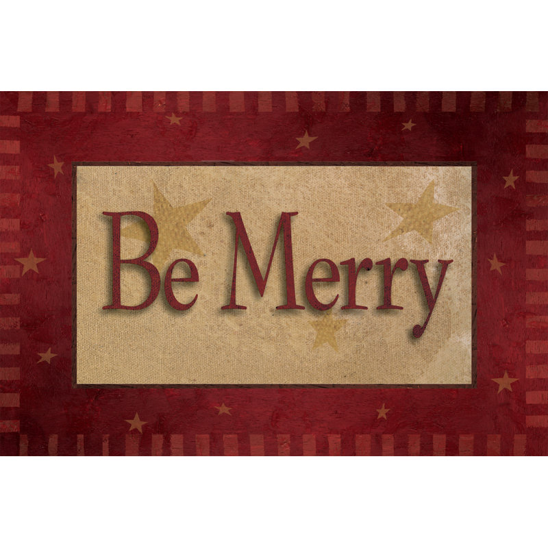 Be Merry - Wrapped Canvas Art Prints, 30cm H x 46cm W x 3.8cm D
