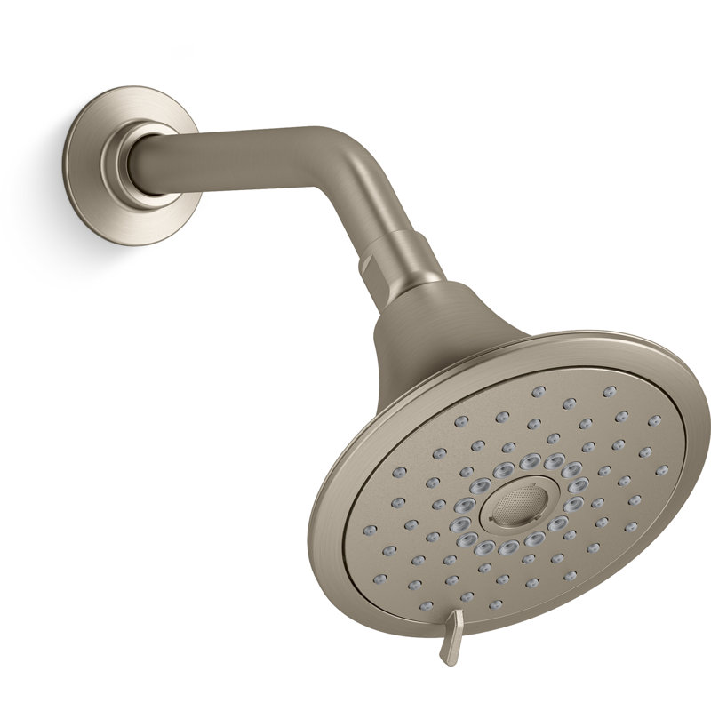 Pomme de douche murale multifonction Kohler Forte, trois réglages de jet, pomme de douche à haute pression de 5,5 po