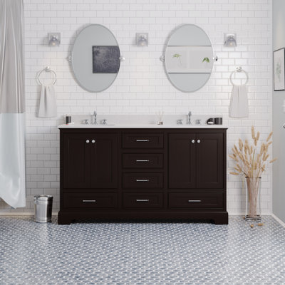 Ensemble de meuble-lavabo double 60 po Larosa