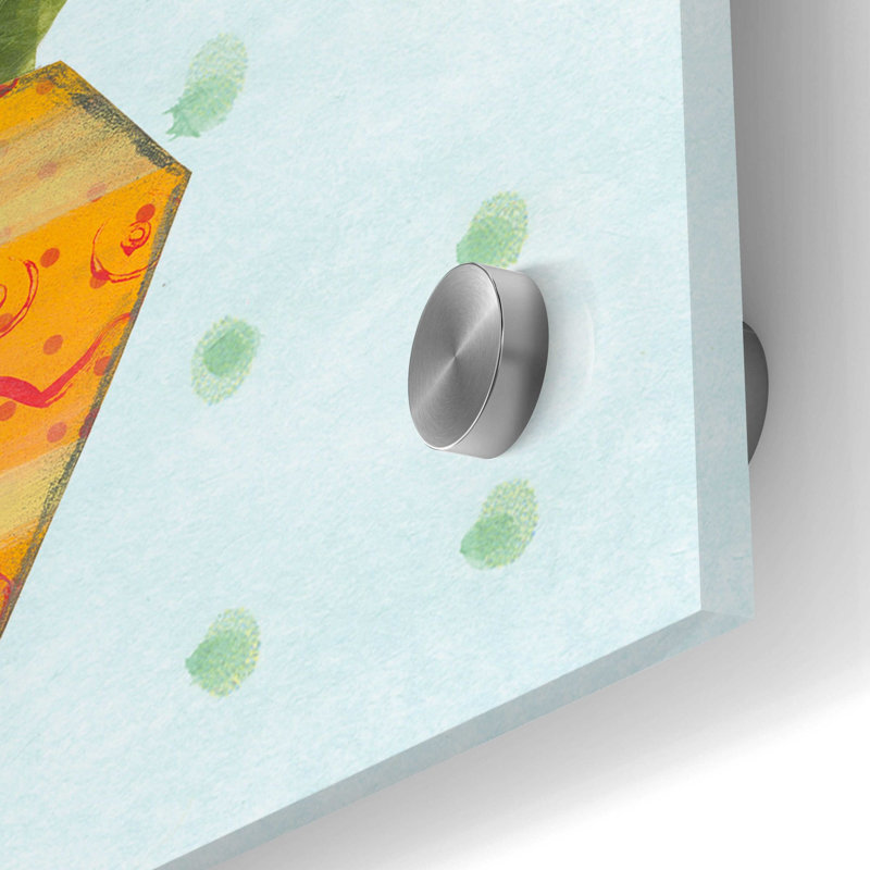 «Southwest Cactus II» par Courtney Prahl, art mural en verre acrylique, H 24 po x l 24 po x P 0,2 po