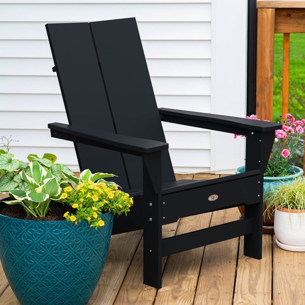 Chaise Adirondack en plastique Catina, Blanc