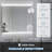 LED Medicine Cabinet, 35.5 X 29.5" Wall-Mounted Bathroom Vanity Mirror Organizer With Dimmer Touch Switch, Three Doors, And Usb Charged, White