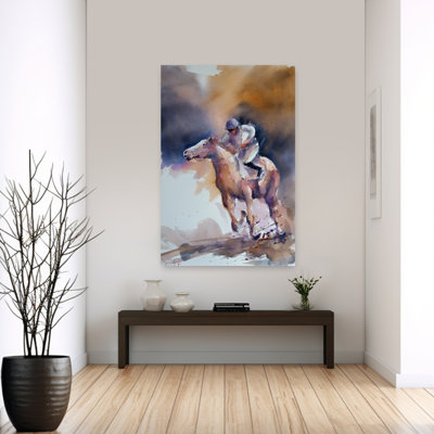 «Dynamic Horse Race», reproduction d'art murale cheval contemporain