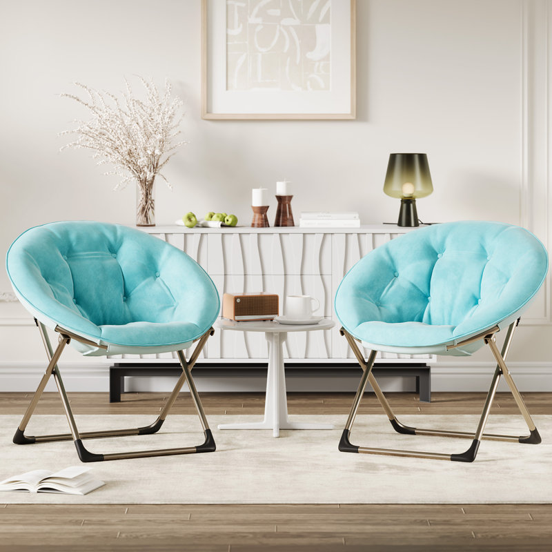 Upholstered Side Chair, Blue, Gold