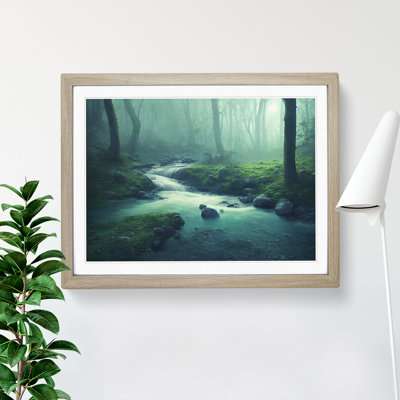 XH1022-6365X Mystical Forest Stream 1 Piece Single Picture Frame Wall Art