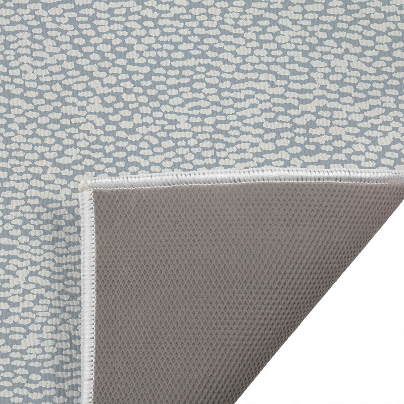 Tapis de toilette rectangulaire absorbant et antidérapant Twinkle Splat, 34" W x 21" L, Slate Blue, Blue