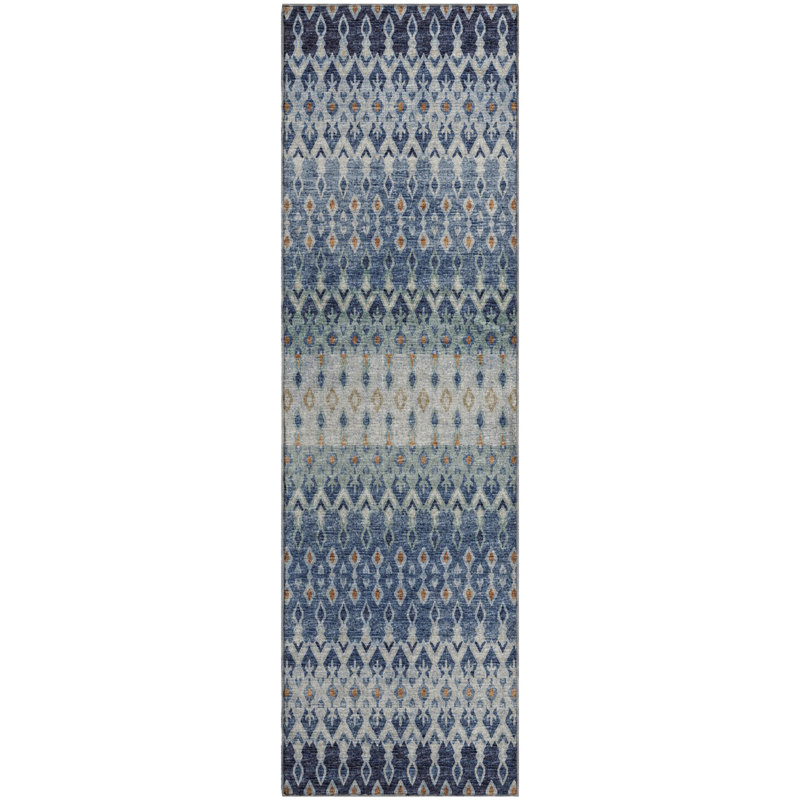 Premium Machine Washable Driessen AMF72 Seaglass Rug, Runner 2'3" x 7'6"