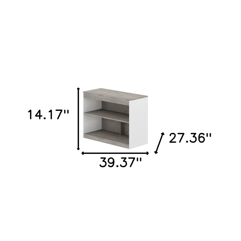 39" Grey And White Solid Console Table