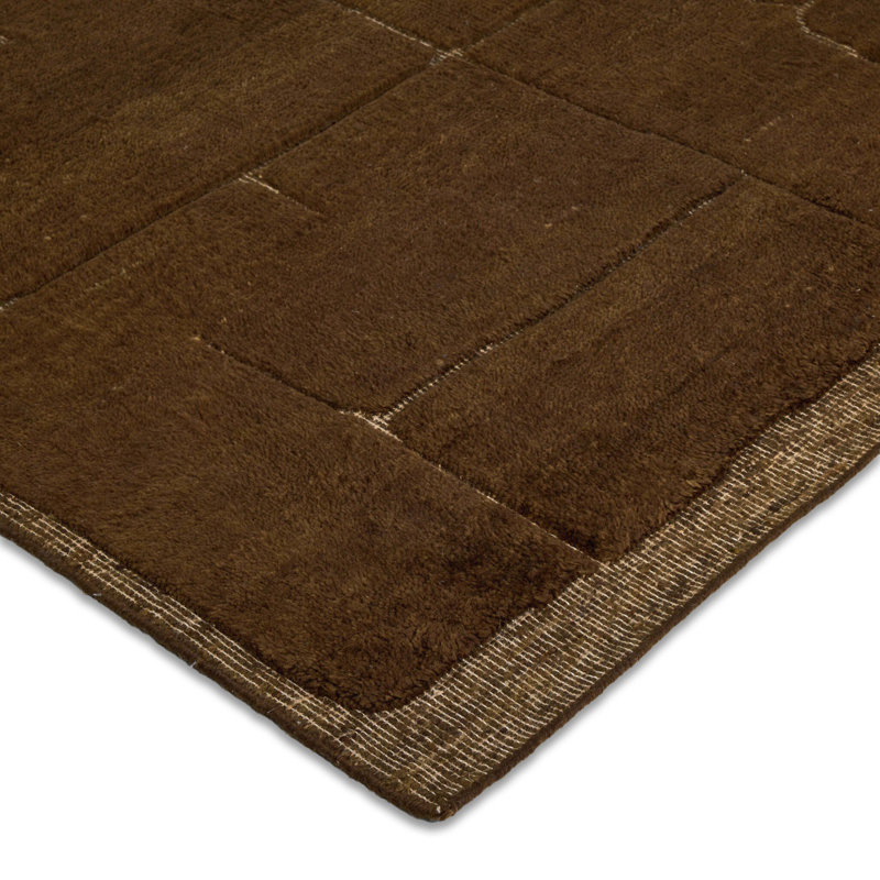 Florian Hand-Knotted Rug-Florian Olive-8'x10', Rectangle 10' x 14'