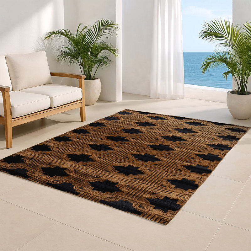 Tapis intérieur et extérieur ArtDeco, Rectangulaire 8 pi x 10 pi