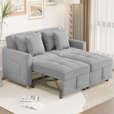 2 Seater Linen Sofa Bed