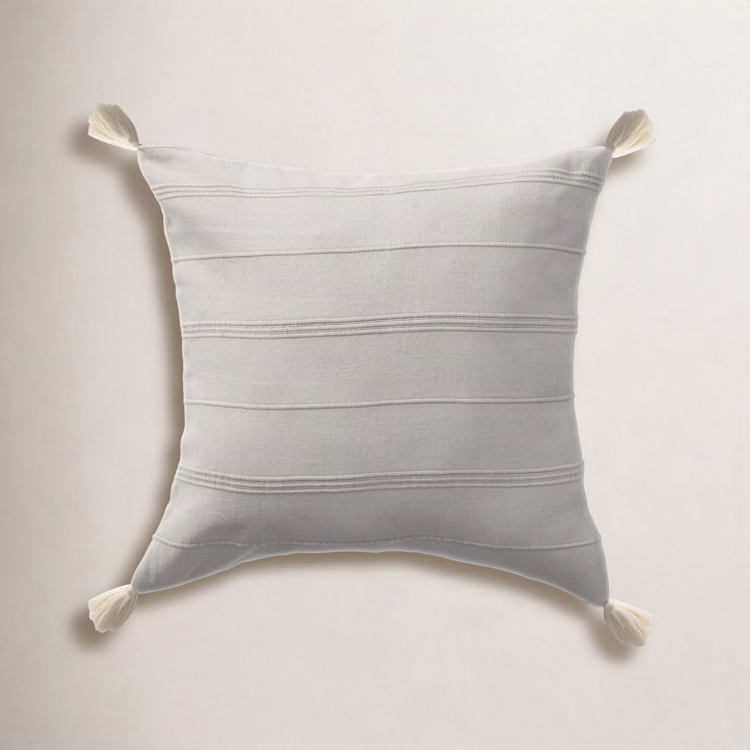 Danica 18" x 18" Cotton Pillow Cover, Gray, Polyester/Polyfill