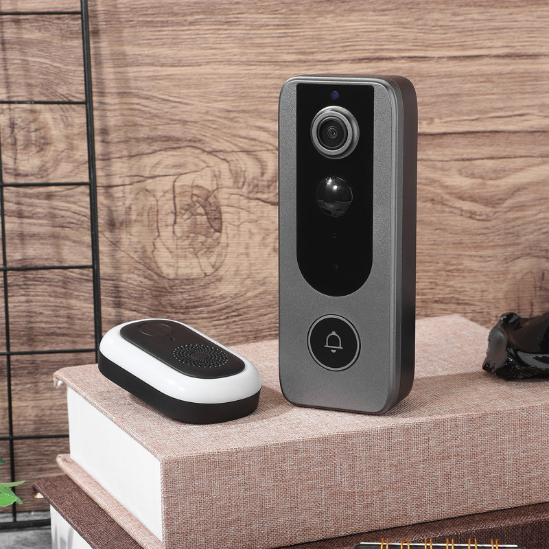 Système d'intercom vidéo sans fil avec sonnette vidéo, caméra sonnette vidéo Wifi 1 080P - vision nocturne