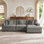 Milbrey 3-Piece Corduroy Modular Sectional with Loose Back