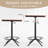 Zalo Pine Solid Wood Top Metal Base Dining Table