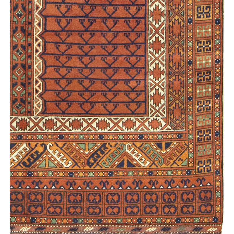 Tapis rouille de haute qualité noué à la main