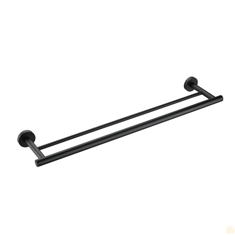 Porte-serviettes mural 23,6 po, Noir mat