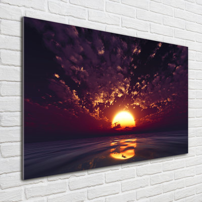 Sunset - No Frame Print on Glass