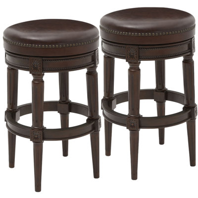 Mehar Swivel Backless Bar & Counter Stool