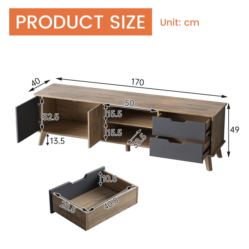 170CM TV Stand with Storage
