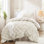 Édredon simple, motif floral avec froncement élastique et étreinte douce, microfibre respirante, confort toutes saisons, standard 100, édredon 2 pièces sans effort, froncement moelleux, machine