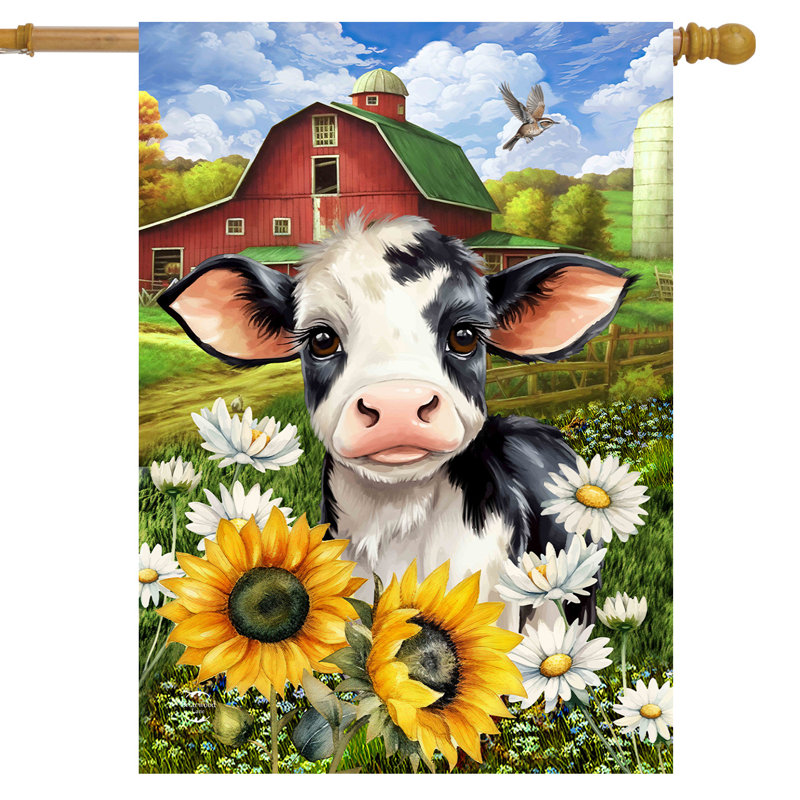 Joli drapeau de maison de vache