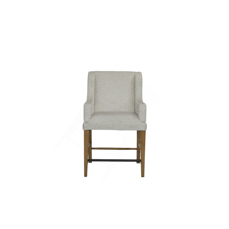 Tabouret de comptoir rembourré - amande (ensemble de 2)