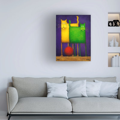 Art mural sur toile tendue - "Double Trouble I" par Daniel Patrick Kessler pour décoration de salon, de chambre à coucher ou de bureau - 18 x 24