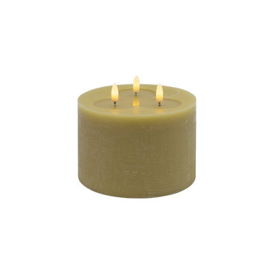 3 Wick Large Dark Champagne Flameless Candle