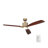 Ridley II 60" Indoor Stainless Steel Ceiling Fan with Cherry Blades and Integrated LED with Wall Control-82941945
