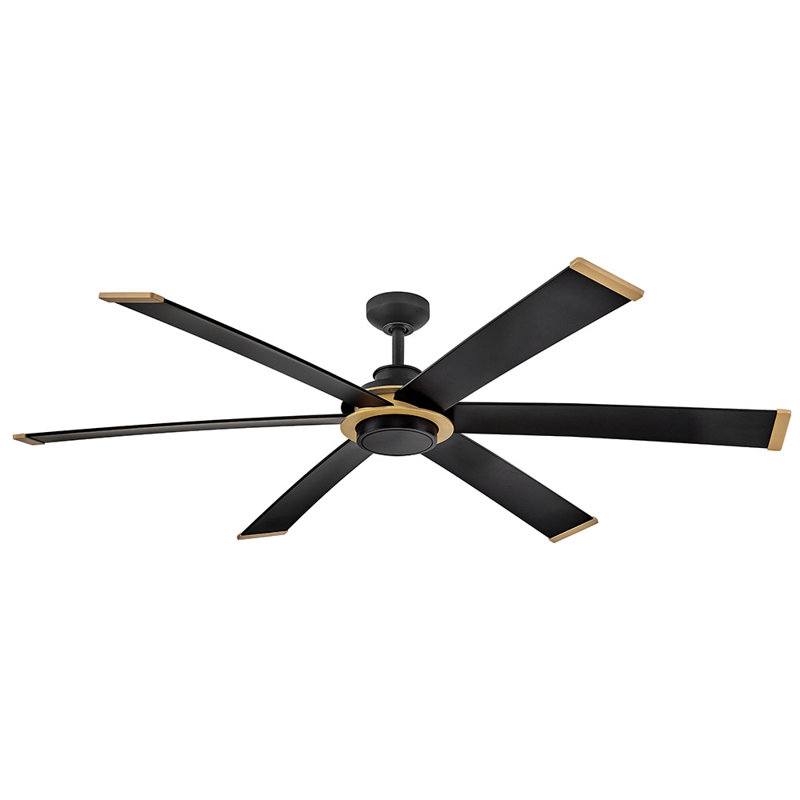 Ventilateur de plafond à DEL Hinkley Andros, Noir mat, Noir mat