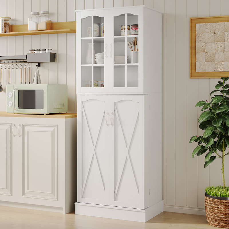 64” Kitchen Pantry Cabinets with Adjustable Shelves