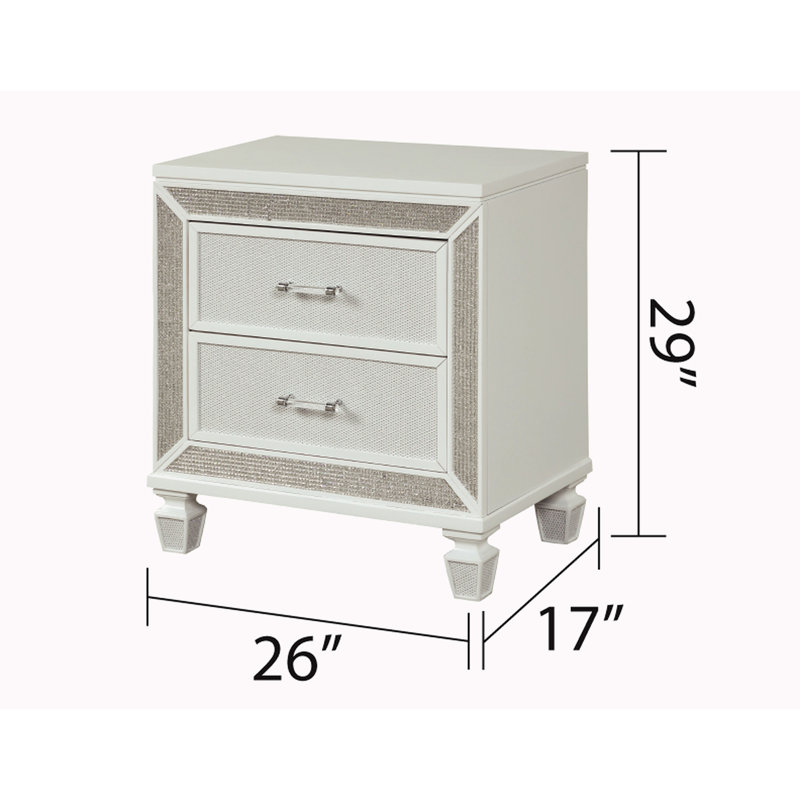 Table de chevet Kaliyanei, Blanc