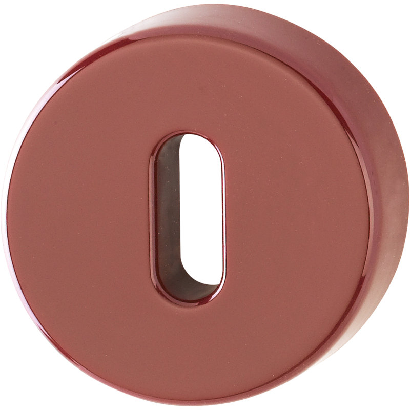 Amaure Brescia Lever Key Escutcheon (Pair), Dark Red