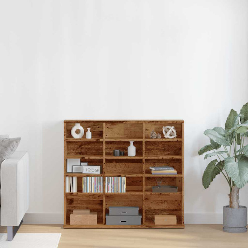 Bookcase, Old Wood, 89.5cm H x 100cm W x 23cm D