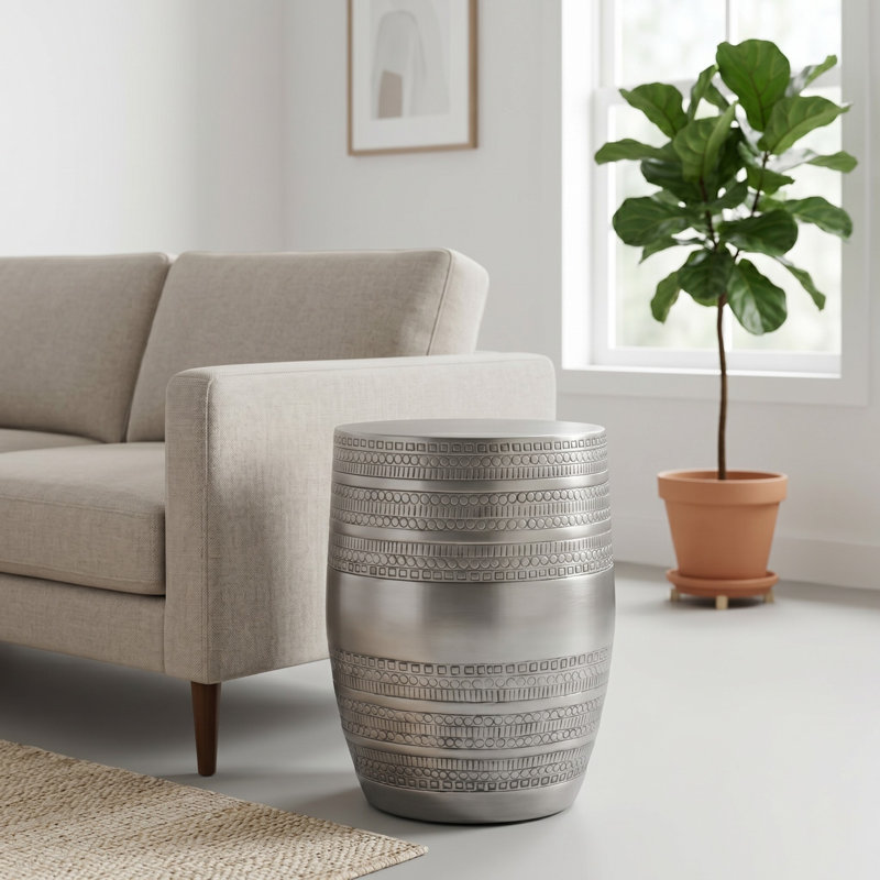 Table d'appoint Modern, Argent argent