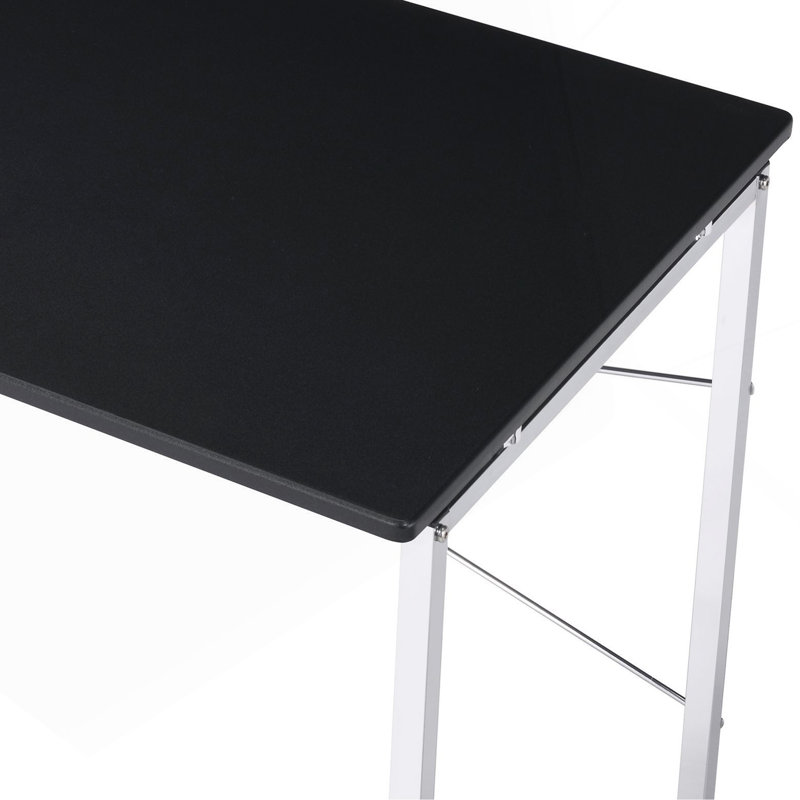 Bureau de meuble-lavabo noir et chrome