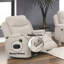 Fauteuil inclinable et oscillant gris clair en chenille