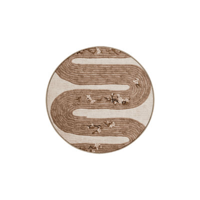 Machine Washable Brown Area Rug