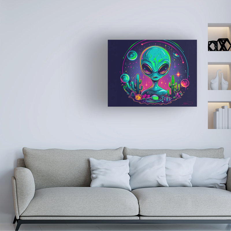 Bolog Shawna Stewart Space Watcher Canvas Art, 35" H x 47" W